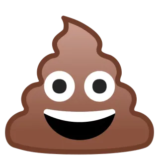 💩 Emoji, Kotoran, Cokelat, Senang telegram sticker