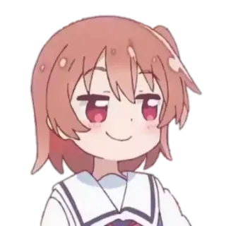 😏 anime, girl, smug, cute, cartoon telegram sticker