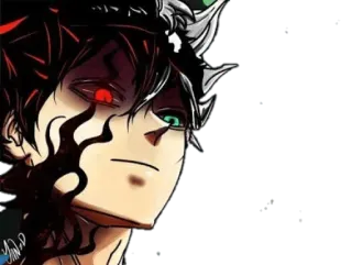 👿 Asta Black Clover anime, manga, fantasy, wizard, black clover whatsapp sticker