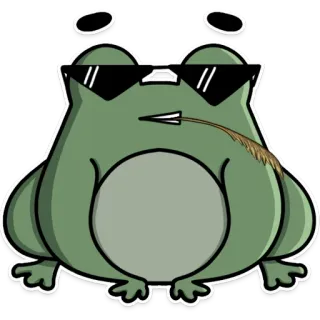 😎 grenouille, lunettes de soleil, cool, animal, dessin animé telegram sticker
