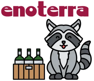 🦝 enoterra mapache, vino, botellas, caja, animal, dibujo animado, lindo, enoterra telegram sticker