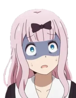 😨 Chika Fujiwara Kaguya-sama: Love Is War 动漫, Chika Fujiwara, 辉夜大小姐, 震惊, 女孩, 害怕 telegram sticker