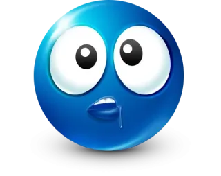 🤩 pelota, dibujos animados, cara, ojos, azul whatsapp sticker