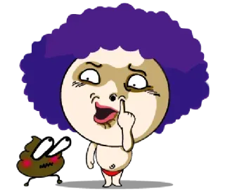 🏴 卡通, 角色, 冒犯性手势, 粗鲁, 漫画 telegram sticker