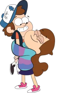 😘 Dipper Pines Gravity Falls dessin animé, animation, Gravity Falls, Dipper, Mabel telegram sticker