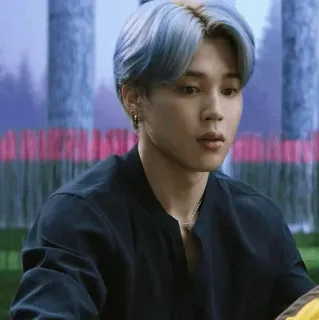 🃏 Jimin kpop, ジミン, bts, 歌手, 青髪 telegram sticker