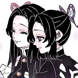 🌟 Shinobu Kocho Demon Slayer 动漫, 鬼灭之刃, 蝴蝶忍, 漫画, 粉丝作品, 角色 telegram sticker