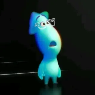 🐋 Joe Gardner Soul kreskówka, animowany, Disney, Pixar, Soul, Joe Gardner, zaskoczony telegram sticker