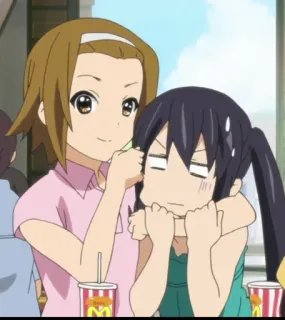 🌟 Azusa Nakano K-On! anime, k-on, cartoon, friends, cute telegram sticker