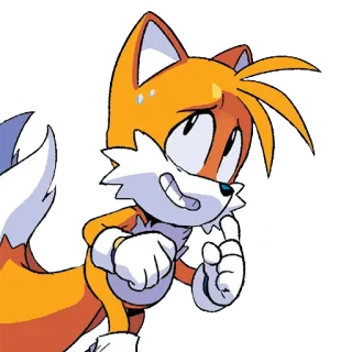 😅 Tails Tails, Miles Prower, Sonic the Hedgehog, video game, cartoon, fox telegram sticker