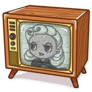 📺 tv, television, retro, vintage, cartoon telegram sticker