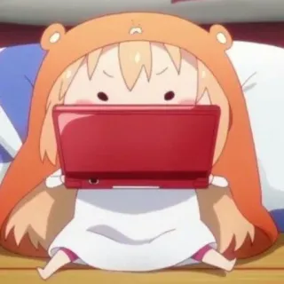 🍤 Umraru Doma Himouto! Umaru-chan anime, cartoon, umaru, himouto, game, playing telegram sticker