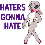 🖕 NARCISSISTIC CUNT BITCH kelinci, kartun, karakter, wanita, menyinggung, humor telegram sticker
