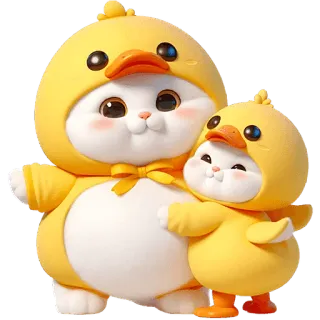 Пушистые утята @Nyasticks telegram stickers