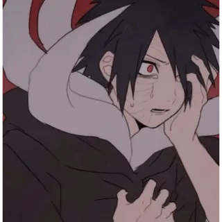🤣 Obito Uchiha Naruto anime, naruto, obito uchiha, manga, sad, distressed telegram sticker