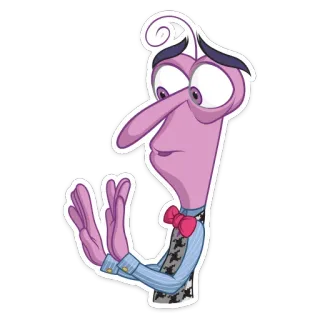 🙅‍♂ Fear Inside Out Fear, Inside Out, Disney, Pixar, cartoon character, emotion telegram sticker