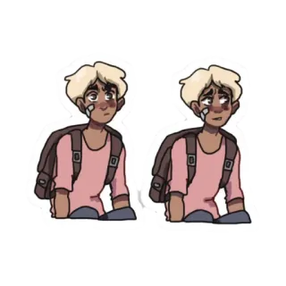 🎸 Anime, Cartoon, Figur, Rucksack telegram sticker