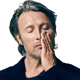 😷 Mads Mikkelsen Mads Mikkelsen, actor, retrato, celebridad telegram sticker