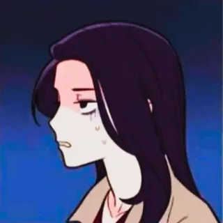 😨 женщина, мультфильм, грустный, аниме, девушка, персонаж telegram sticker