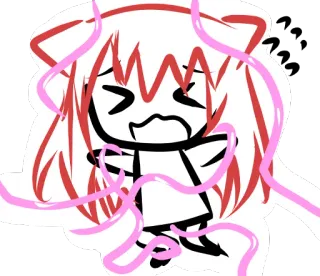 😖 애니메이션, 카와이, 만화, 스티커, 귀여운, 표정 telegram sticker
