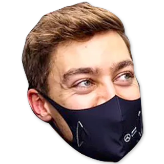 👀 cara, máscara, retrato, hombre, carreras whatsapp sticker