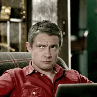 💎 Martin Freeman actor, man, portrait, movie, tv telegram sticker