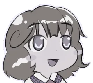 👤 Anime, Manga, Cartone animato, Carino, Felice, Ragazza, Adesivo telegram sticker
