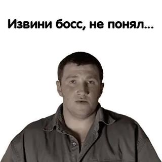 😛 Извини босс, не понял... telegram sticker