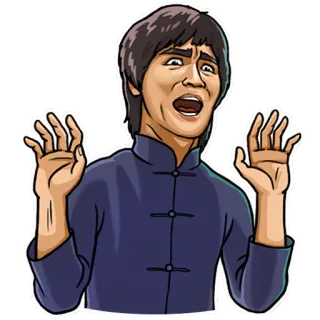😱 Bruce Lee Bruce Lee, arts martiaux, kung fu, acteur, célébrité, combattant whatsapp sticker