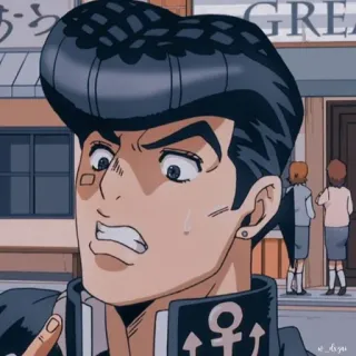 💎 Josuke Higashikata JoJo's Bizarre Adventure อนิเมะ, มังงะ, โจสุเกะ, โจโจ้, ประหลาด, การผจญภัย telegram sticker
