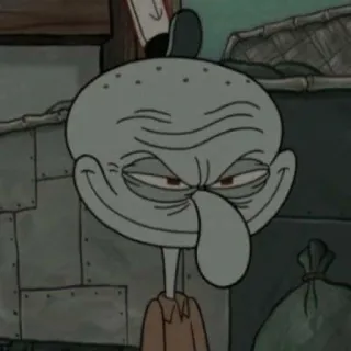 😆 Squidward SpongeBob SquarePants Мультфильм, Сквидвард, Спанч Боб, Никелодеон, Анимация whatsapp sticker