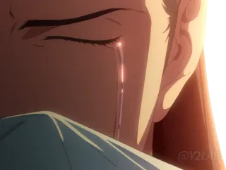 😭 chorando, triste, anime, lágrimas, emoção, close-up telegram sticker