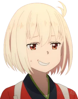 😅 anime, fofo, sorrindo, garota telegram sticker