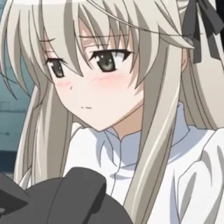 🧁 anime girl, sad, manga, cartoon, cute, blush, character telegram sticker