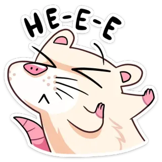 🙅‍♂️ HE-E-E Hamster, süß, Cartoon, Tier, Nagetier telegram sticker