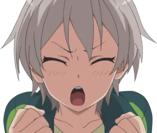 😡 Anime, Mangá, Animado, Personagem, Animado, Gritando telegram sticker