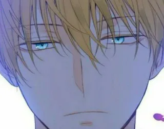 💙 Anime, Manga, Cartoon, Illustration, Porträt, blonde Haare, blaue Augen telegram sticker