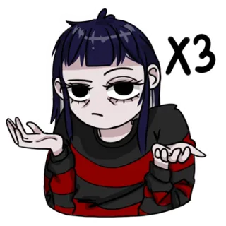 🤷‍♀️ X3 Dessin animé, Anime, Fille, Haussement d'épaules, Expression, Sticker whatsapp sticker