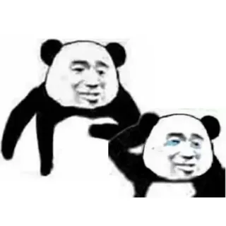 🤔 panda, meme, funny, animal, internet whatsapp sticker