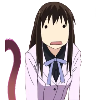 😦 anime, cartoon, shocked, surprised, girl, character telegram sticker