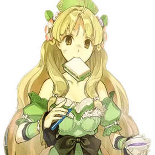 🍞 anime, cute, sandwich, character, girl, blonde, food whatsapp sticker