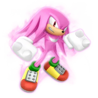 🔋 Knuckles ソニック, エキドナ, ゲーム, ピンク, ビデオゲーム, キャラクター telegram sticker