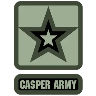 😋 CASPER ARMY army, military, star, casper whatsapp sticker