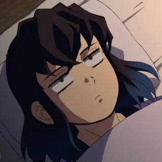 🗡 Inosuke Hashibira Demon Slayer Anime, Inosuke, Demon Slayer, endormi, couché whatsapp sticker