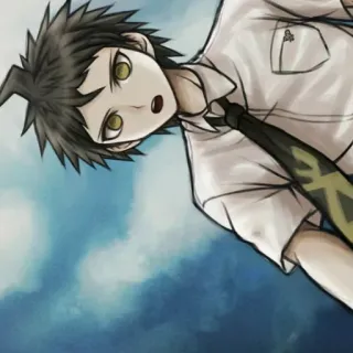 😲 Hajime Hinata Danganronpa Anime, Personagem, Hajime Hinata, Danganronpa, Uniforme escolar whatsapp sticker