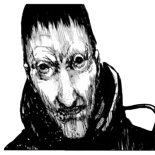 😐 gore, horror, sombrio, arrepiante, perturbador, mangá, zumbi, monstro telegram sticker