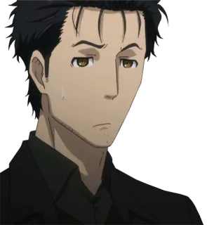 😕 Rintaro Okabe Steins;Gate 애니메이션, 캐릭터, 인물사진, 남자, 슈타인즈 게이트, 오카베, 오카베 린타로 telegram sticker