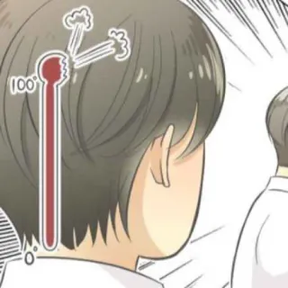 🎬 100% 温度, 体温計, 熱, 暑い, 漫画, 測定 telegram sticker