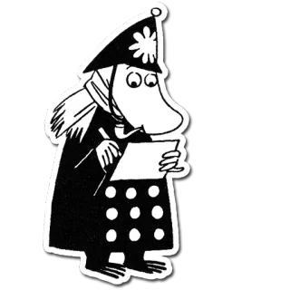 👮 Inspector Sniff Moomins moomins, inspector Sniff, dibujos animados, personaje telegram sticker