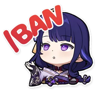 🔨 Raiden Shogun Genshin Impact IBAN Anime Mädchen, Chibi, Genshin Impact, Raiden Shogun, Manga, Videospiel Charakter telegram sticker